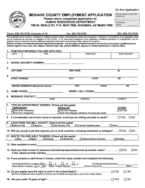 Mohave County Employment Application