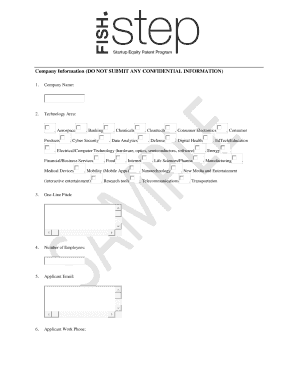Startup Funding Application Form