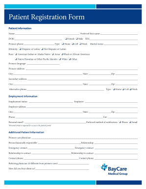 Patient Registration Form