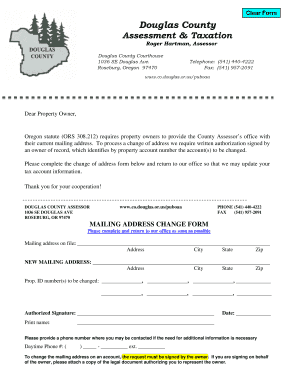 Douglas County Mailing Address Change Form