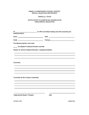 504 Notification Form