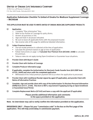 Michigan Medicare Supplement Application