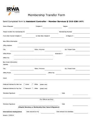 Membership Transfer Form