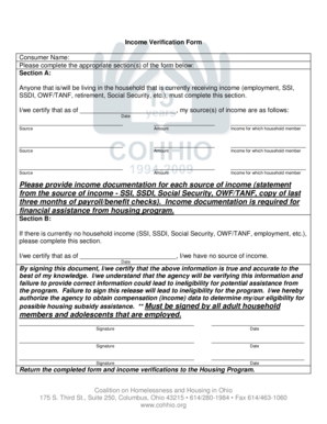 Income Verification Form
