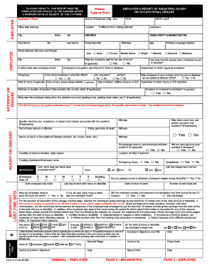 Employer’s Report of Industrial Injury