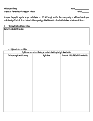 AP European History Graphic Organizer