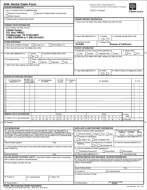 Dental Claim Form