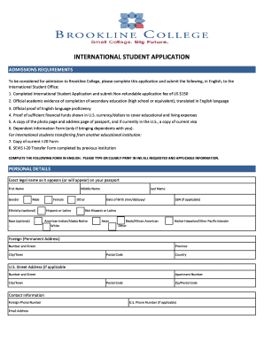 International Student Application Form