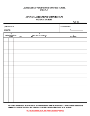 Employer's Combined Report of Contributions