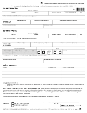 Aplicacion Simplificada - Monterey County Department of Child