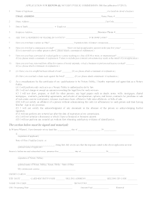 Ohio Notary Public Commission Renewal Application