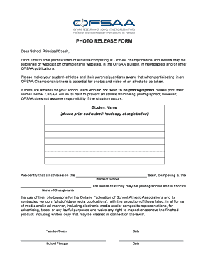 Photo Release Form