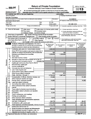 Form 990-PF Private Foundation Tax Return