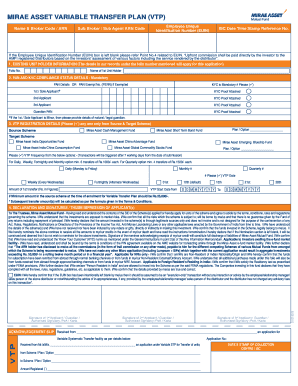 Mirae Asset Variable Transfer Plan Form
