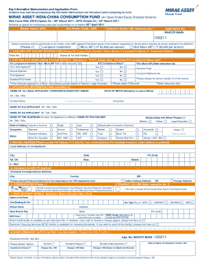 Mirae Asset India-China Consumption Fund Application Form