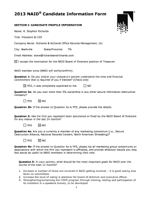 Accepting offer letter sample - SECTION I CANDIDATE PROFILE INFORMATION - naidonline