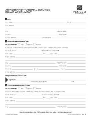 PENSCO Designated Representative Assignment Form