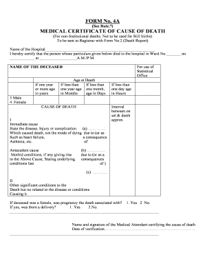 Medical Certificate of Cause of Death