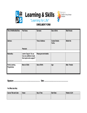 Enrollment Form