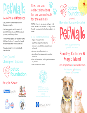 PetWalk Donation Registration Form