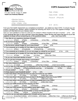 COPD Assessment Form