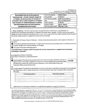 USPTO Power of Attorney and Address Change Form