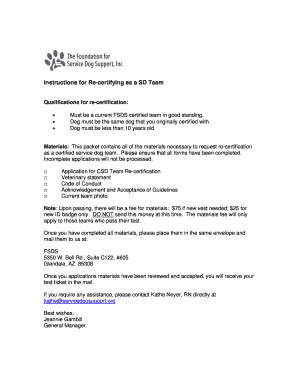 Instructions for Re-certifying as a SD Team