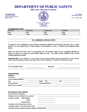911 Address Application