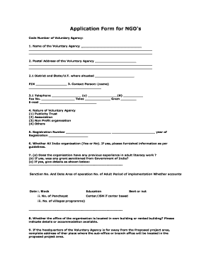 NGO Application Form