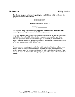 Utility Facility Endorsement