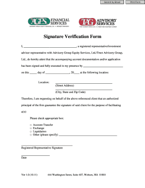 Signature Verification Form
