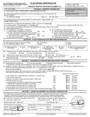 FEMA Elevation Certificate