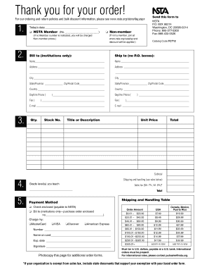 NSTA Order Form