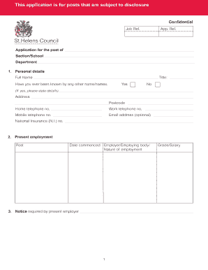 Job Application Form