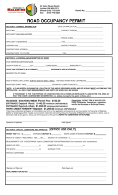 Road Occupancy Permit