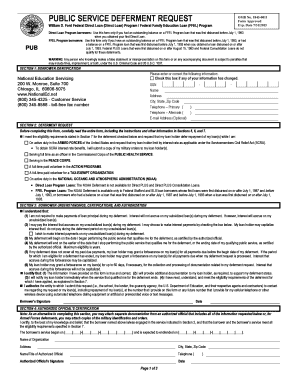 Public Service Deferment Request Form