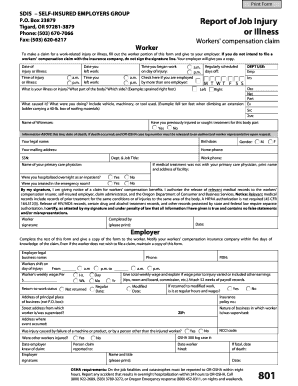 Oregon Workers' Compensation Claim Form