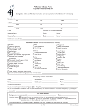 Volunteer Interest Form