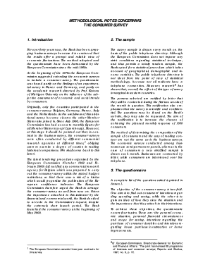 Consumer Survey Questionnaire