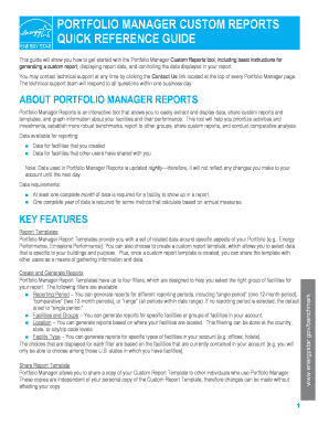 PORTFOLIO MANAGER CUSTOM REPORTS QUICK REFERENCE GUIDE - MCAA - mcaa