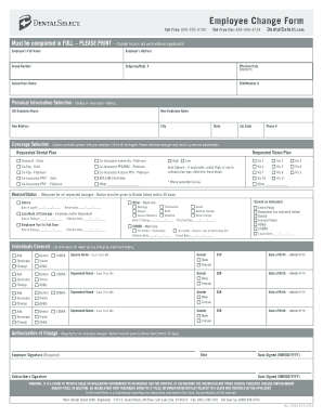Employee Change Form