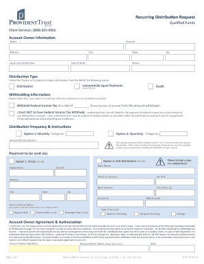 IRA Distribution Request Form