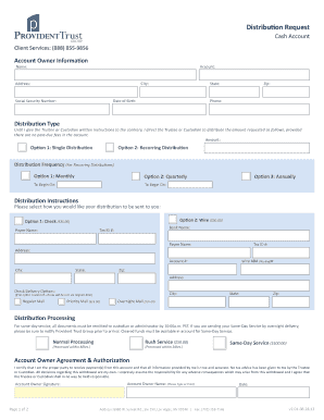 IRA Distribution Request Form