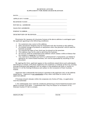 Home-Based Business License Application