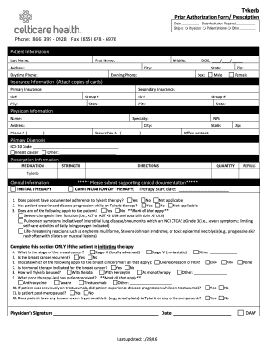 Tykerb Prior Authorization Form