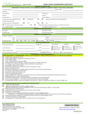 HARP Loan Submission Checklist