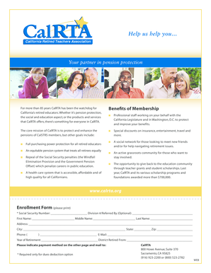 California Retired Teachers Association Membership Form