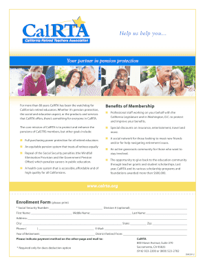 California Retired Teachers Association Membership Form