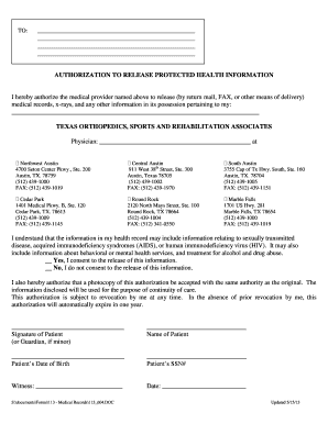 Authorization to Release Protected Health Information