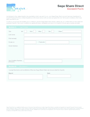 Saga Share Direct Consent Form